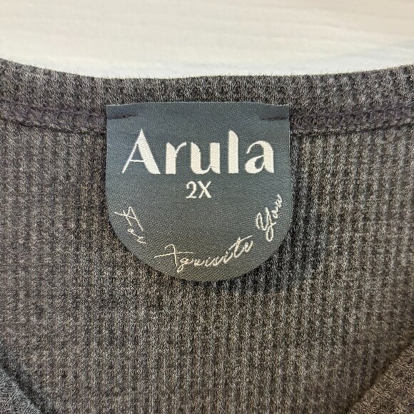 Arula Waffle Knit Babydoll Top - Picture 3 of 6